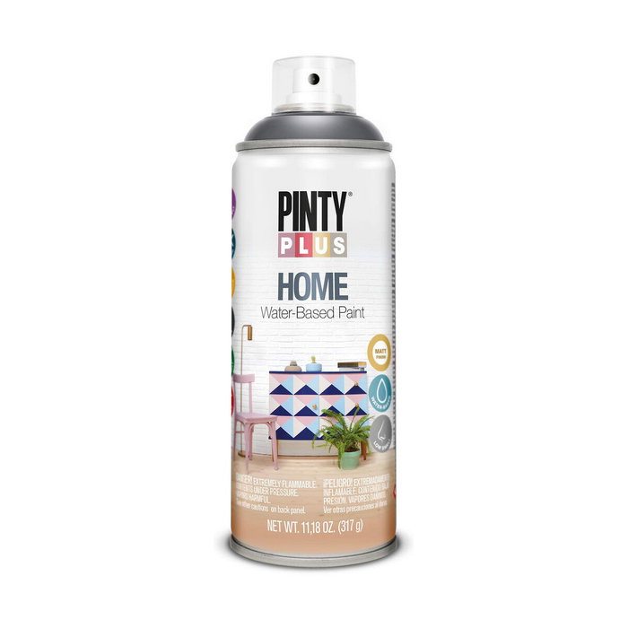 Pinty Plus Pintura acrílica spray home base agua Black HM438 520 cc Pinty Plus Pintura acrílica spray home base agua Black HM438 520 cc