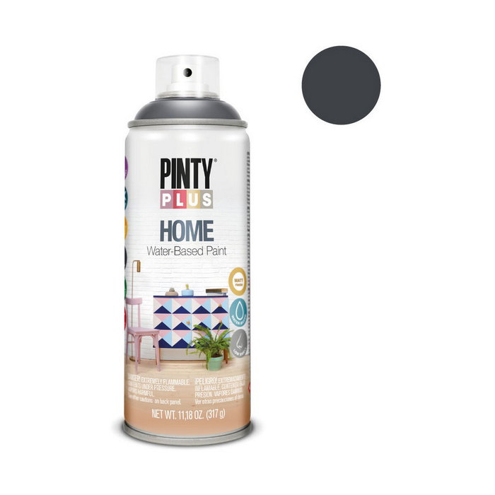 Pinty Plus Pintura acrílica spray home base agua Black HM438 520 cc Pinty Plus Pintura acrílica spray home base agua Black HM438 520 cc
