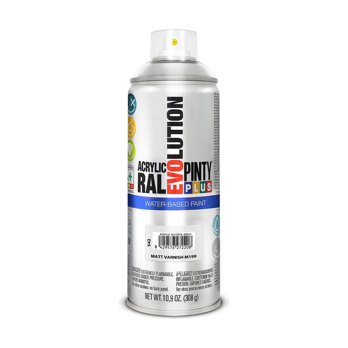 Pinty Plus Spray barniz evolution water-based mate M199 520 cc