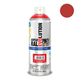 Pinty Plus Ral 3000 Rojo Vivo Pintura Acrílica Spray Evolution Water-Based 520 cc