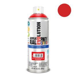 Pinty Plus Pintura Acrílica Spray Evolution Water-Based 520 cc Ral 3020 Rojo Tráfico Base Agua