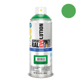 Pinty Plus Pintura Spray Evolution Base Agua RAL 6018 Verde Amarillento 520 cc