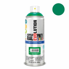 Pinty Plus Pintura acrílica spray evolution water-based 520 cc RAL 6029 verde menta