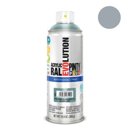 Pinty Plus Ral 7001 Pintura Acrílica Spray Evolution Water-Based 520 cc Gris Plata
