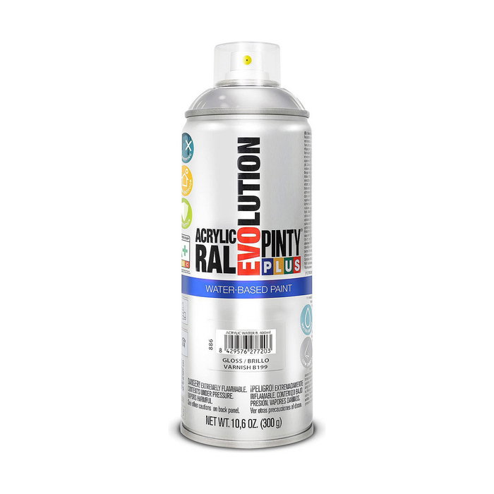 Pinty Plus Spray barniz evolution water-based 520 cc brillo B199 Pinty Plus Spray barniz evolution water-based 520 cc brillo B199