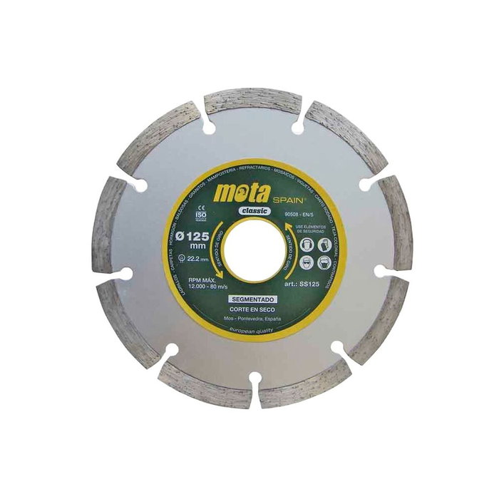 Mota Herramientas Disco diamantado segmentado laser ø125 mm Ss125