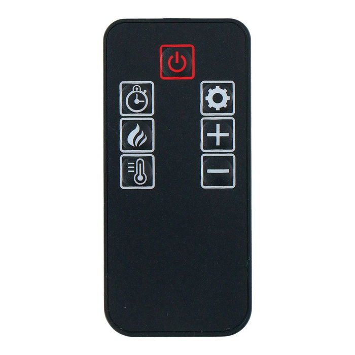 Classic Fire Estufa Chimenea LED Memphis 1800W con Mando a Distancia y Efecto Llama Regulable, Cuerpo Metálico Negro