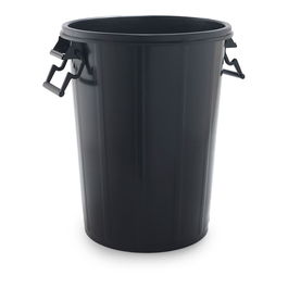 Sp Berner Cubo de Basura 100 Litros Negro Sin Tapa Polipropileno Ø53x65,5cm