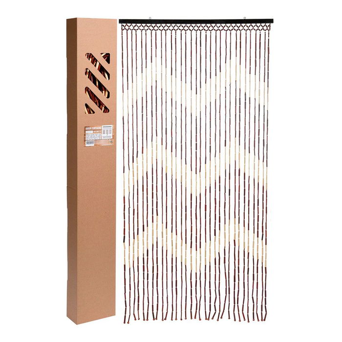 Home & Styling Cortina de Bambú para Puerta 90 x 180 cm Variados con Barra Negra