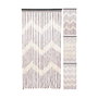 Home & Styling Cortina para puerta de bambú 90 x 180 cm con barra de madera negra