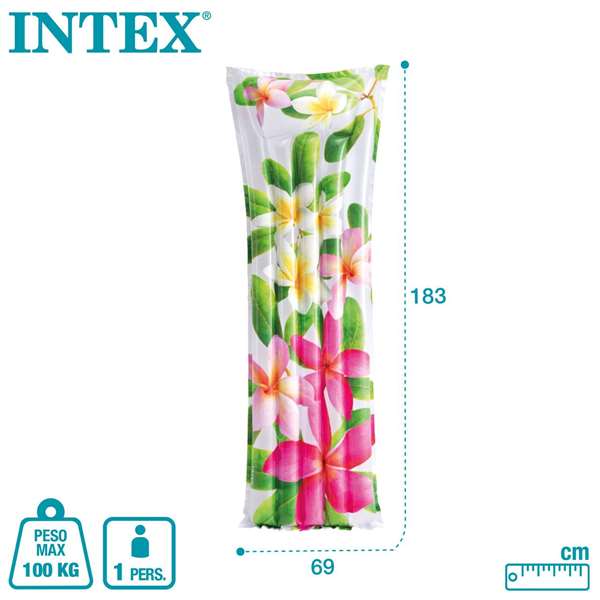 Intex Colchoneta 5 Tubos Fashion 183x69 cm - Modelos Surtidos