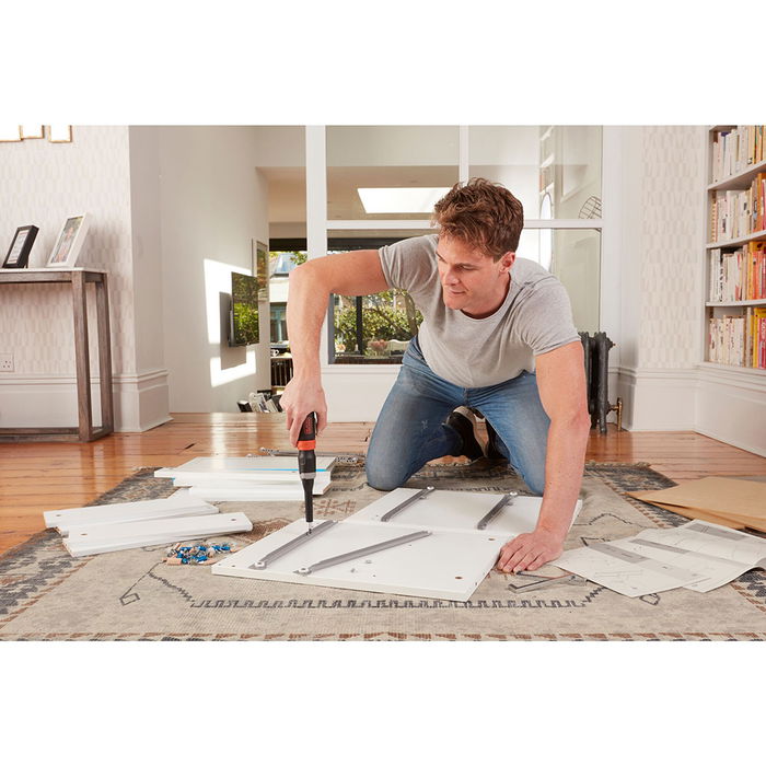 Black+Decker Atornillador en línea 6V BCF601C-XJ, reversible, incluye accesorios, 5Nm, 220RPM