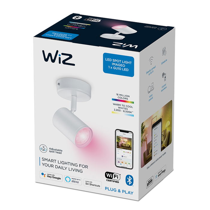 Foco led 1 elemento wiz 5w rgb 345lm color blanco philips