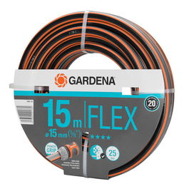 Gardena Manguera Flex Modelo ø15 mm (5/8 pulg) 15 m, Tratamiento Anti UV, Resistencia 25 bar