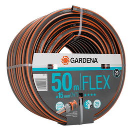 Gardena Manguera Riego Flex Ø15 mm (5/8 pulg) 50 m, Presión 25 bar, Antialgas, Antiviral, Indeformable