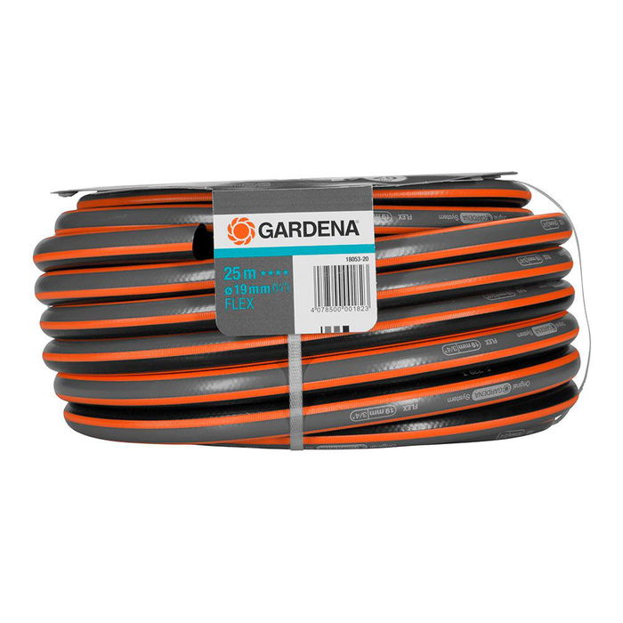 Gardena Flex Manguera de Riego de Jardín Ø19 mm (3/4") 25 m, 25 bar, Flexible, Anti UV y Anti Algas