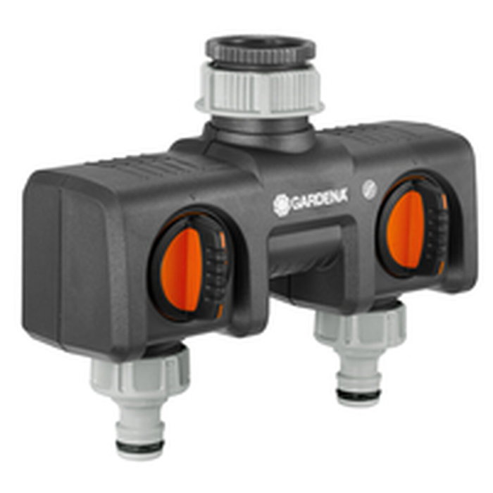 Gardena Distribuidor de 2 vías con adaptador ½ pulg - ¾ pulg y 1 pulg