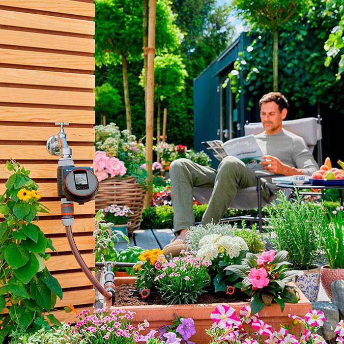 Gardena Programador de Riego Electrónico Flex Digital con Duración de Riego 1s-99min e Intervalos de 4-72h