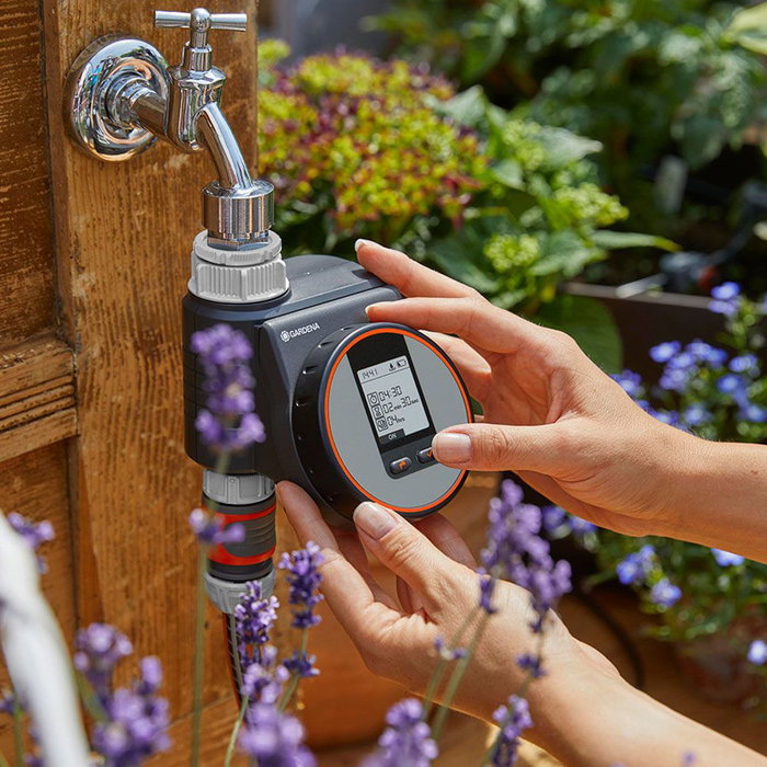 Gardena Programador de Riego Electrónico Flex Digital con Duración de Riego 1s-99min e Intervalos de 4-72h