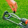 Gardena Aspersor Oscilante Aqua S. Riego hasta 220 m², alcance 7-17m, Polipropileno y Metal