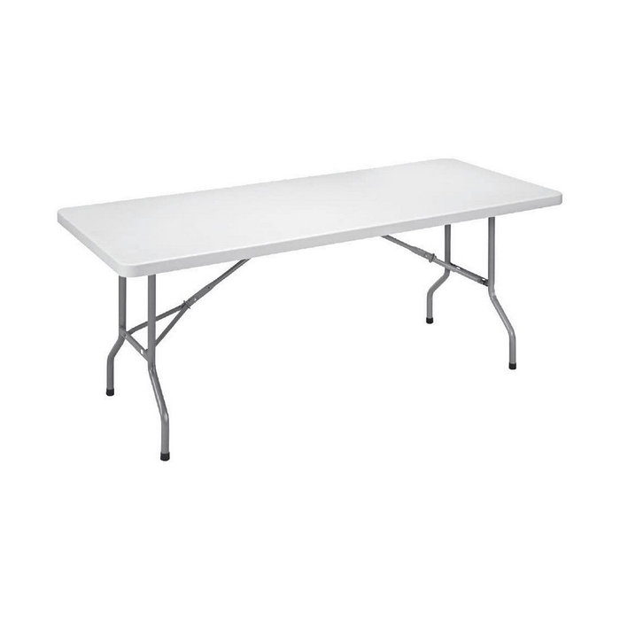 Edm Mesa plegable de 180 x 74 x 74 cm en blanco
