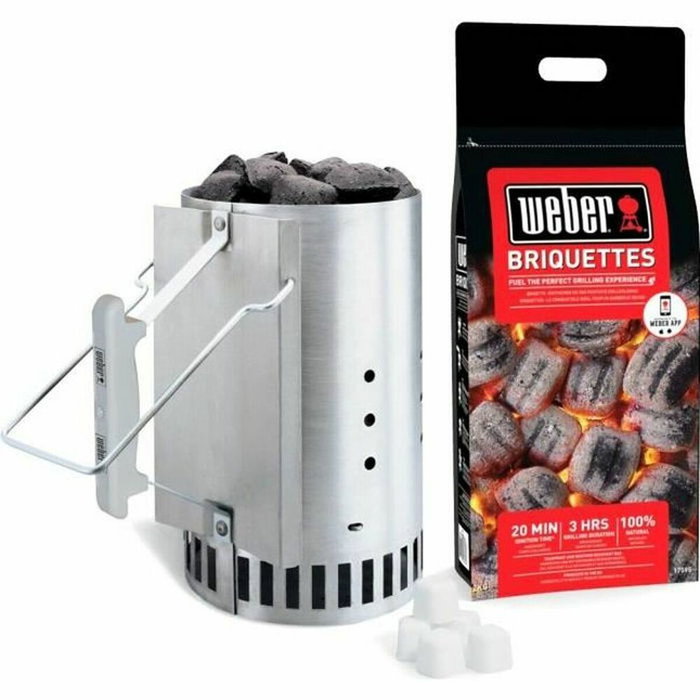 Weber Kit de encendido Rapidfire con 2 kg de briquetas y cubos de arranque