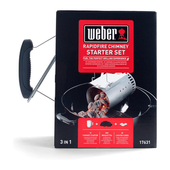 Weber Kit de encendido Rapidfire con 2 kg de briquetas y cubos de arranque