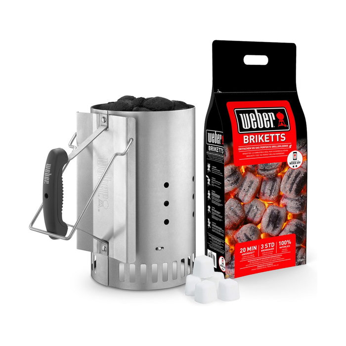 Weber Kit de encendido Rapidfire con 2 kg de briquetas y cubos de arranque