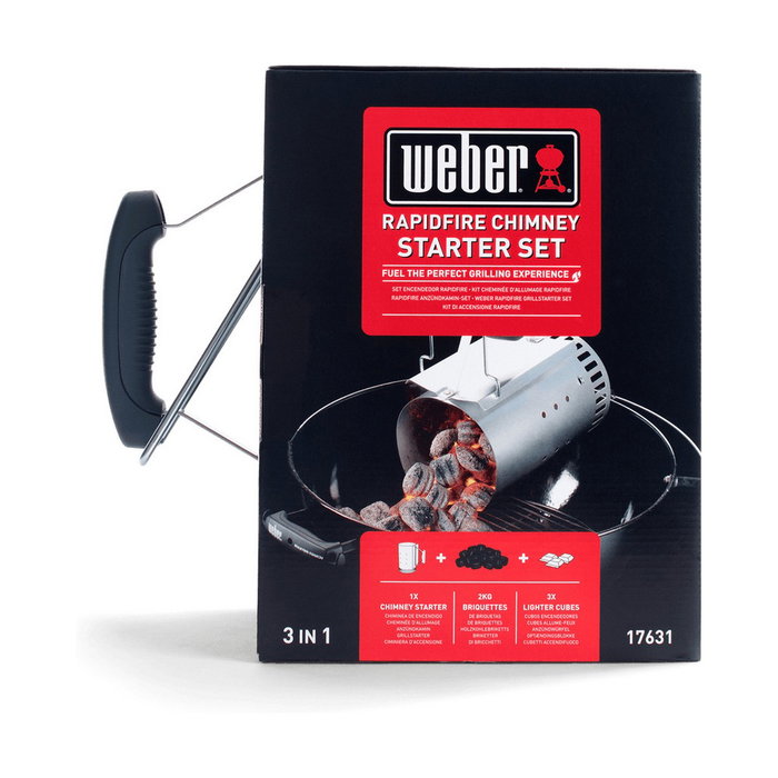 Weber Kit de encendido Rapidfire con 2 kg de briquetas y cubos de arranque