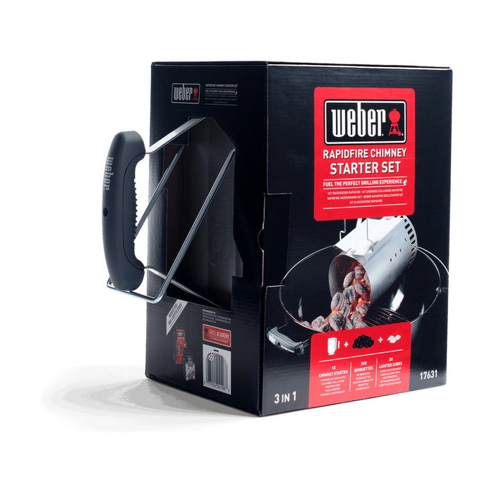 Weber Kit de encendido Rapidfire con 2 kg de briquetas y cubos de arranque