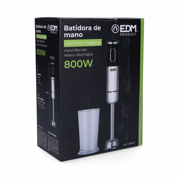Edm Batidora de mano 800W Cromado / negro