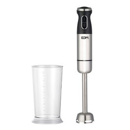 Edm Batidora de Mano 800W Cromado/Negro con Vaso Medidor 700ml