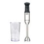 Edm Batidora de Mano 1000W Mango Ergonómico Cuchillas Acero Inoxidable Vaso 600ml Cromado Negro 220-240v