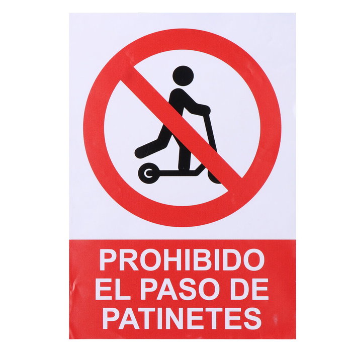 Normaluz Señal adhesiva Prohibido acceder con patinete 21x30cm Normaluz Señal adhesiva Prohibido acceder con patinete 21x30cm