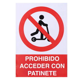 Normaluz Señal Adhesiva Prohibido Acceder Con Patinete 21x30cm Vinilo
