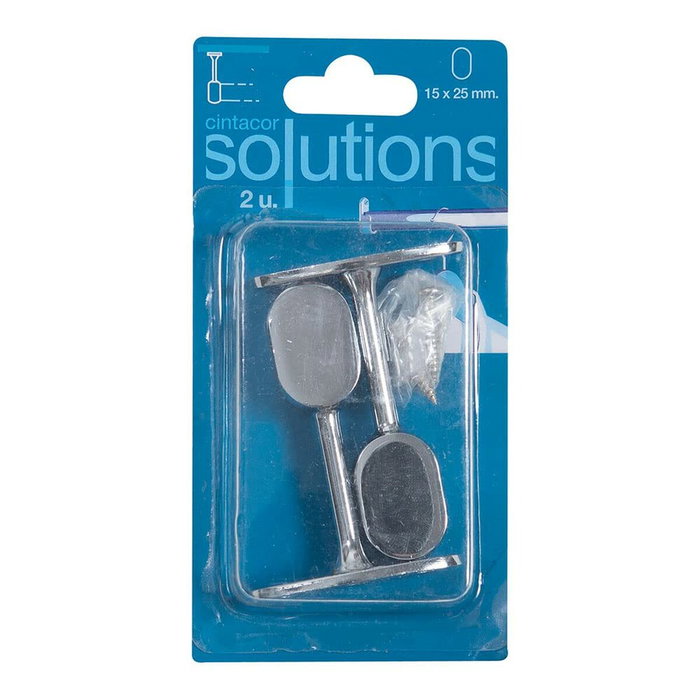 Cintacor - Stor Planet Soporte para barra de armario ovalada terminal cromado 25 x 15 mm Cintacor - Stor Planet Soporte para barra de armario ovalada terminal cromado 25 x 15 mm