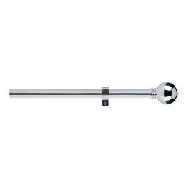 Cintacor - Stor Planet Kit Barra Cortina Anillo Cromo Extensible 110-200 cm Acabado Satinado