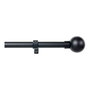 Cintacor - Stor Planet Kit Barra Cortina Anillo Negro Extensible 110-200 cm Acabado Satinado