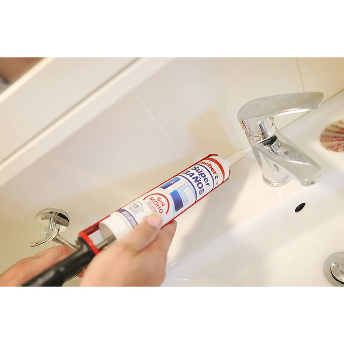 Fischer Silicona Super Baños sin moho translúcida 280 ml