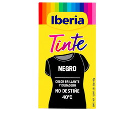 Iberia Tinte para Ropa Negro 40ºC No Destiñe Color Brillante y Duradero