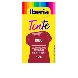 Iberia Tinte para Ropa Rojo 40°C No Destiñe Color Brillante y Duradero