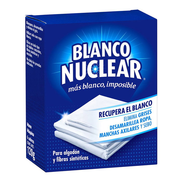 Iberia Blanco Nuclear Sobres 120 g Aditivo Blanqueador para Ropa Blanca Iberia Blanco Nuclear Sobres 120 g Aditivo Blanqueador para Ropa Blanca
