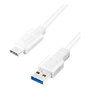 Logilink Cable USB-A a USB-C 1m Blanco Carga y Datos 5Gbps 3A