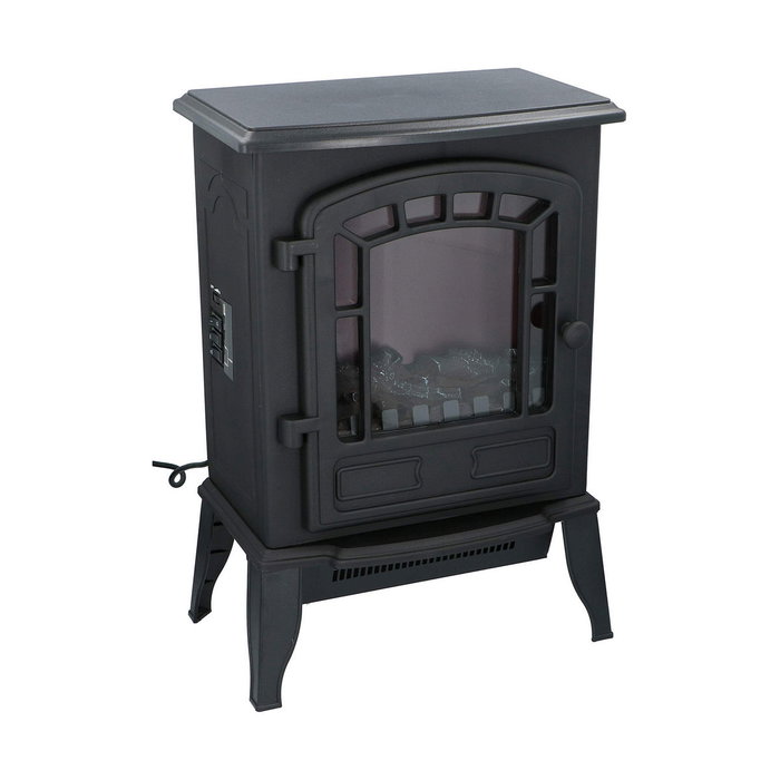 Torino Estufa Chimenea LED 2000W con Simulación de Llama y Leña Artificial
