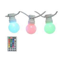 Lumineo Guirnalda 20 bombillas LED RGB exterior 14,5m IP44