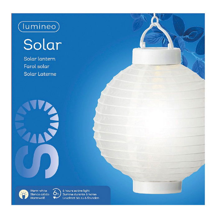 Lumineo Farolillo Solar Blanca Ø20 x 23 cm Batería Incluida 1lm