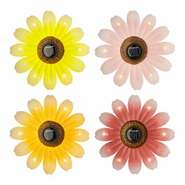 Lumineo Figura solar metálica con forma de flor colores surtidos ø14 x 4 cm