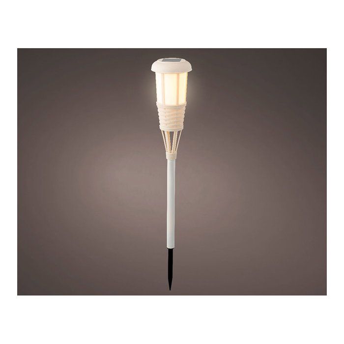 Lumineo Estaca solar efecto mimbre blanco, 12 leds, 61x10cm, colores/modelos surtidos Lumineo Estaca solar efecto mimbre blanco, 12 leds, 61x10cm, colores/modelos surtidos