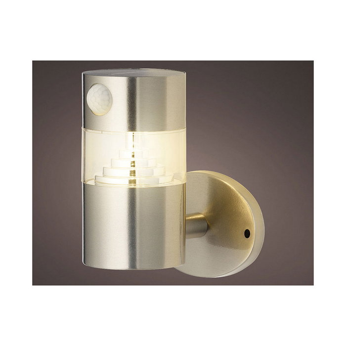 Lumineo Luz solar de pared inox con sensor de movimiento