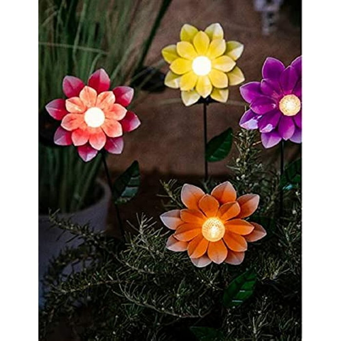 Lumineo Baliza solar forma de flor colores surtidos